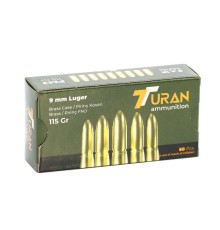 9mm Luger 115 grain Full Metal Jacket by Turan 1000 rounds