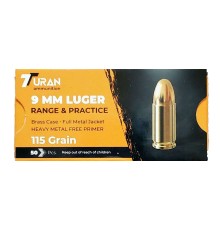 9mm Range & Practice 115 grain Turan FMJ by 1000 rounds