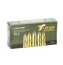 9mm Luger 115 grain Full Metal Jacket by Turan 1000 rounds