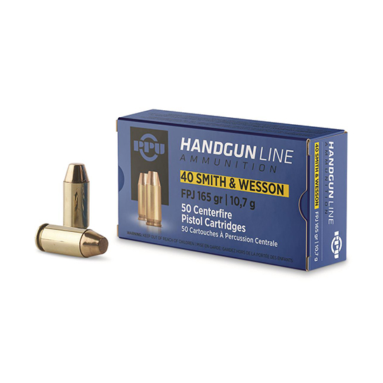 40 Smith & Wesson FPJ 180 Grain by PPU 50 Rounds