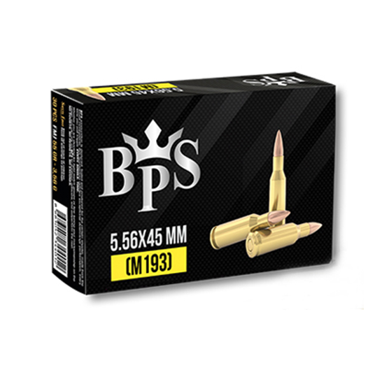 5.56x45 FMJ M193 55 grain brass casing 750 rounds by BPS