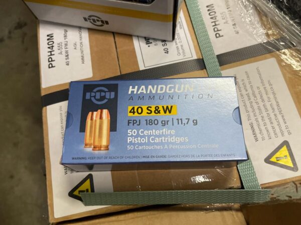 40 Smith & Wesson FPJ 180 Grain by PPU 200 Rounds