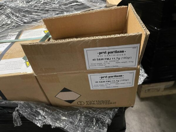 40 Smith & Wesson FPJ 180 Grain by PPU 200 Rounds