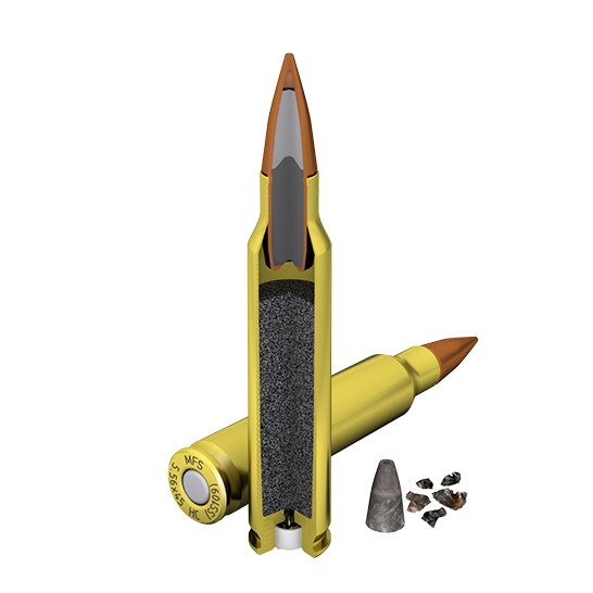 5.56x45mm SS109 PENETRATOR 62 grain FMJ 500 rounds by MFS