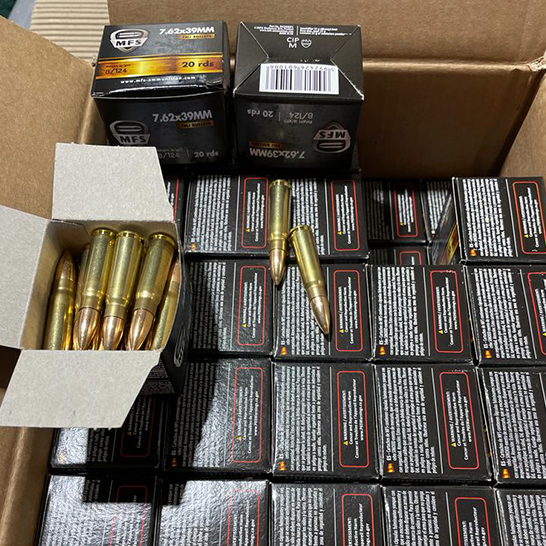 7.62x39 FMJ 124 GR BRASS CASE 1000 rounds by MFS DEFENSE