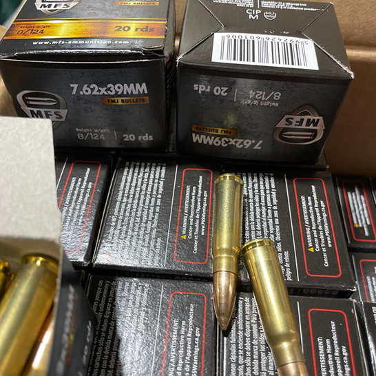 7.62x39 FMJ 124 GR BRASS CASE 500 rounds by MFS DEFENSE