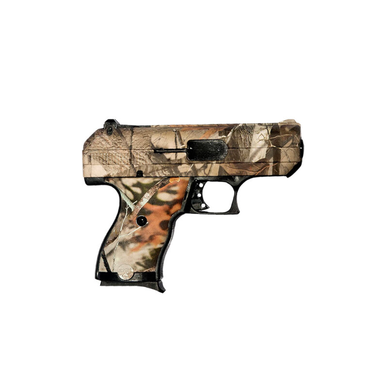 Hi-point 9mm 8+1 round semi auto handgun, woodland style camouflage